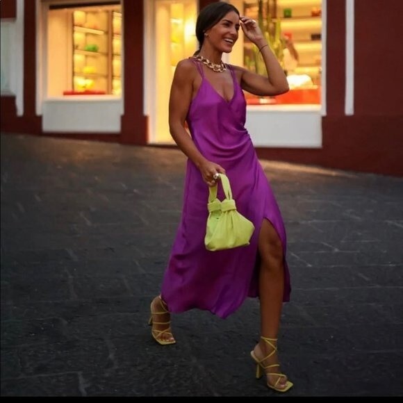 ZARA KNOTTED SLIP DRESS - Picture 6 of 8